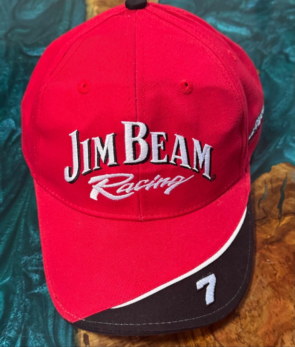 Stylemaster Jim Beam Adult Racing Hat Adjustable Red Black Robby Gordon NASCAR 7
